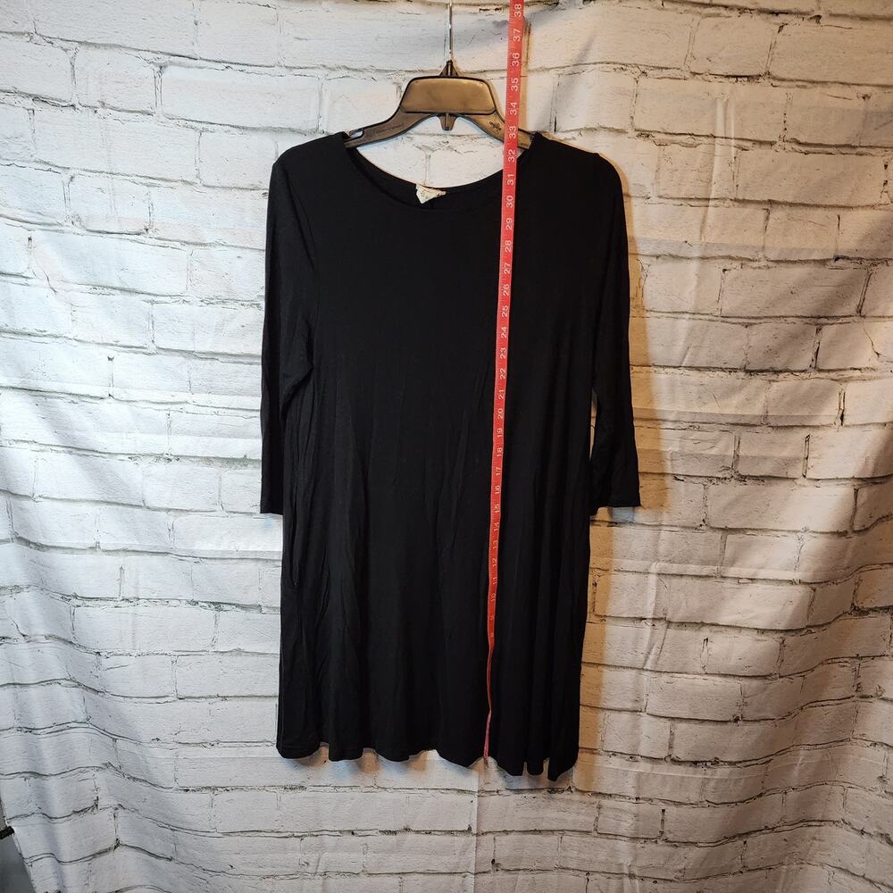Yelete Womens Long Sleeve Black Swing Dress